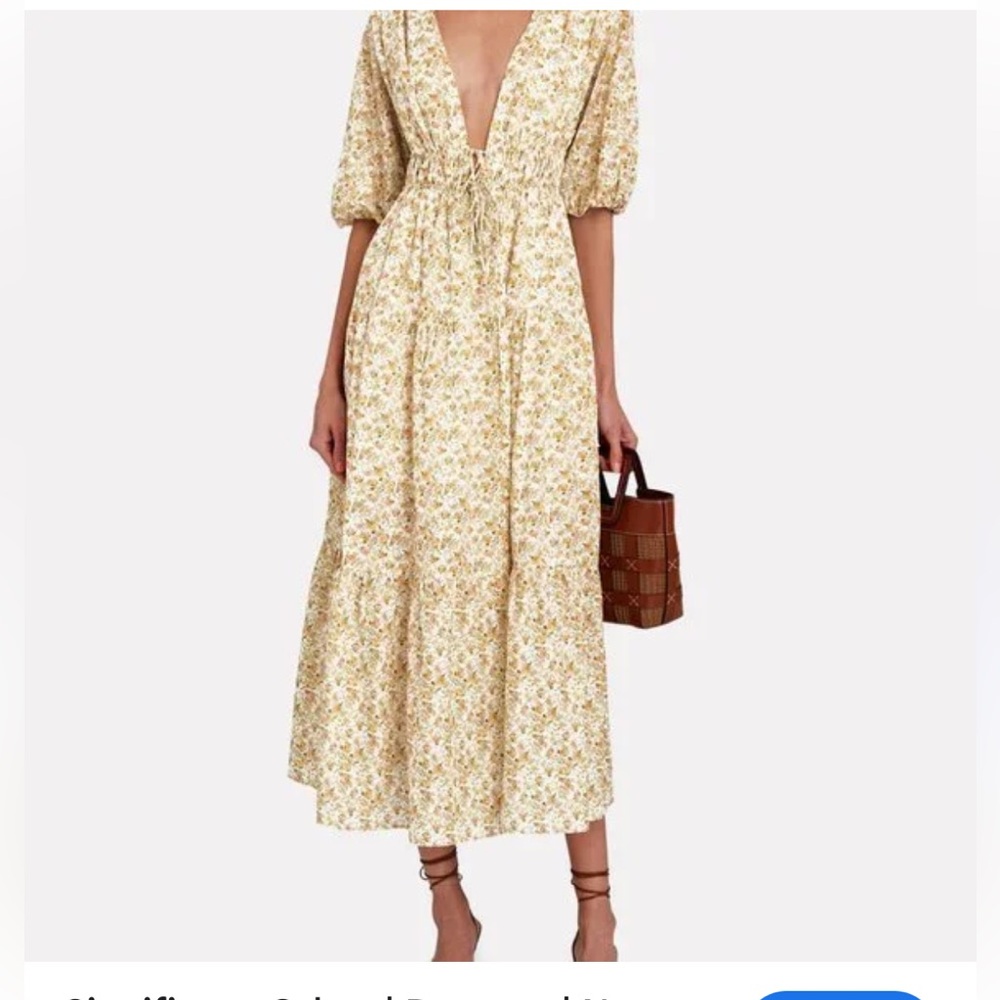 NWT Significant Other Size 10‎ Floral Yellow Maxi Dress